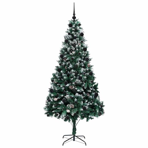 vidaXL Artificial Christmas Tree with 300 LEDs with Stand Green 210 cm