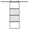 vidaXL Sliding Door with Hardware Set 76x205 cm Tempered Glass&Aluminium