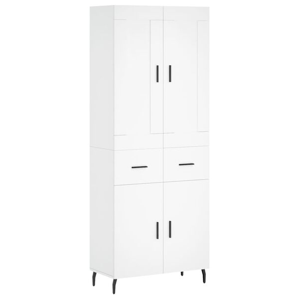 vidaXL Highboard White 69.5x34x180 cm Engineered Wood