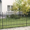 vidaXL Spike Fence Black 200 x 150 cm Powder-Coated Steel