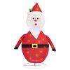 vidaXL Santa Claus Figure | Red and White | Fabric and Steel | Large
