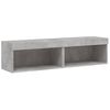 vidaXL TV Cabinets with LED Lights 2 pcs Concrete Grey 60x30x30 cm