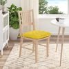 vidaXL Seat Cushions 2 pcs Light Yellow 40 x 40 x 6 cm Fabric
