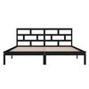 vidaXL Bed Frame without Mattress Black Solid Wood 140x190 cm (810001+814198)