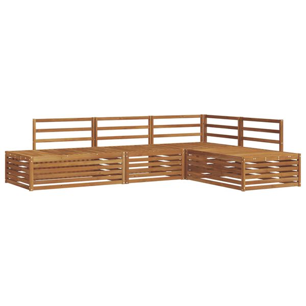 vidaXL Outdoor Sofa Set 4 Piece Natural Solid Acacia Wood