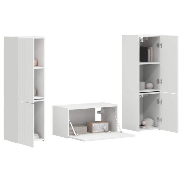 vidaXL TV Cabinet Set 5 pcs White Engineered Wood