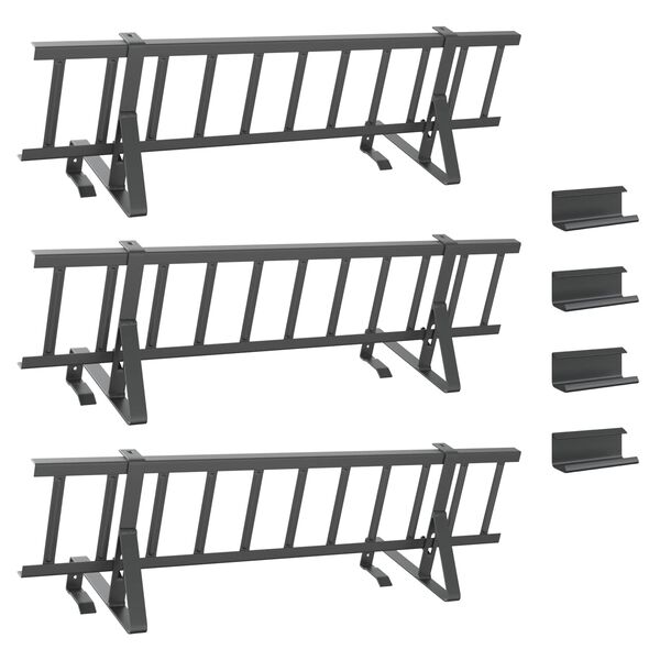 vidaXL Roof Snow Guard Anthracite 300 x 29.5 x 34.5 cm Steel