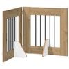 vidaXL Foldable Dog Gate with Stands 2 pcs Artisan Oak 120.5 cm