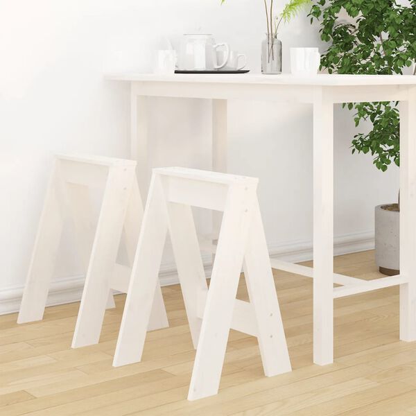 vidaXL Stools 2 pcs White 40x40x60 cm Solid Wood Pine
