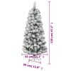 vidaXL Artificial Hinged Christmas Tree with Flocked Snow 120 cm