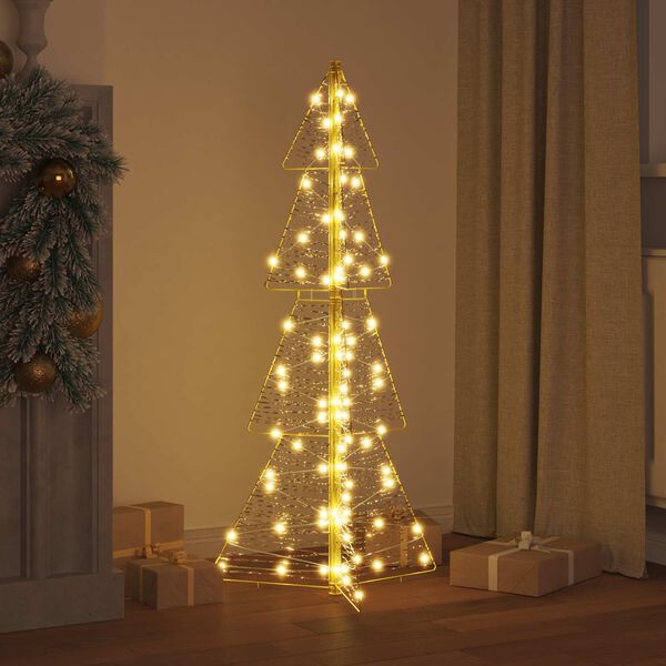 vidaXL Christmas Tree with 100 LEDs Warm White 120 cm PET