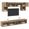 vidaXL TV Wall Units with LED 6 pcs Artisan Oak Engineered Wood