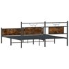 vidaXL Metal Bed Frame without Mattress Smoked Oak 180x200 cm Super King