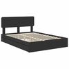 vidaXL Storage Bed with Headboard Black 140 x 190 cm Engineered Wood