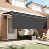 vidaXL Retractable Awning Anthracite 350 x 200 cm Fabric