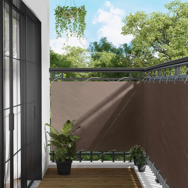 vidaXL Balcony Screen Taupe 110 x 200 cm Oxford Fabric