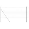 vidaXL Ground Fix Welded Wire Fence 25 x 1 m Galvanised Steel Silver