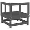 vidaXL Garden Corner Sofas 2 pcs Grey Solid Wood Pine