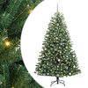 vidaXL Artificial Hinged Christmas Tree Green 240 cm PVC and Metal