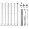 vidaXL Hexagonal Fence with Concrete Base 25 x 0.8 m Galvanised Steel