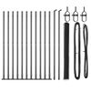 vidaXL Hexagonal Fence with Concrete Base 25 x 1.5 m PVC-Coated Steel