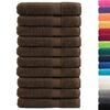 vidaXL Premium Sauna Towels "SOLUND" 10 pcs Brown 80x200 cm 600 gsm