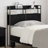 vidaXL Headboard with Shelf Black oak 90 cm Engineered wood