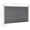 vidaXL Garden Fence WPC 872x106 cm Grey