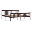 vidaXL Bed Frame without Mattress Dark Brown Solid Wood 180x200 cm Super King (283237+2x321988)