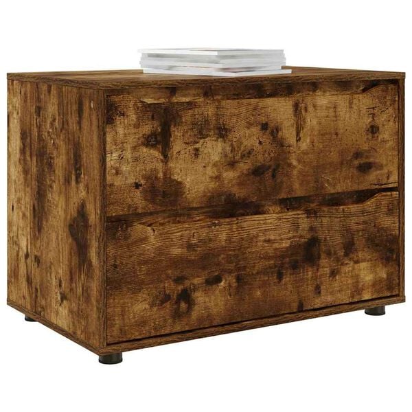 vidaXL Storage Cabinet Smoked Oak 80 x 48 x 57 cm Engineered Wood