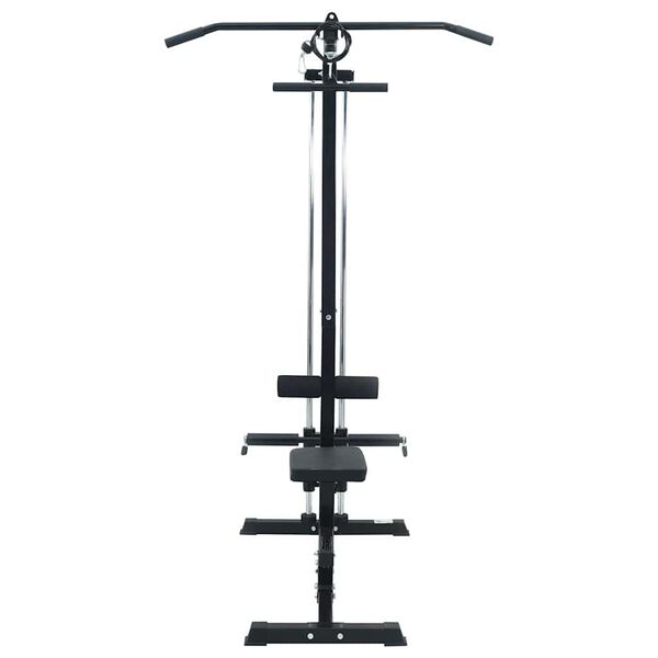 vidaXL Lat Pulldown Machine Manual Black 110 x 70 x 187 cm