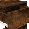 vidaXL Bedside Cabinets with Drawer 2 pcs Smoked Oak 35x34x66.5 cm