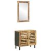 vidaXL Bathroom Cabinet Set 2 pcs Natural Solid Mango Wood