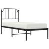 vidaXL Metal Bed Frame without Mattress with Headboard Black 80x200cm