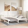 vidaXL Day Bed with Trundle without Mattress White 80x200 cm Solid Wood