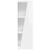vidaXL Side Shelf High Gloss White 33 x 32 x 100.5 cm Engineered Wood