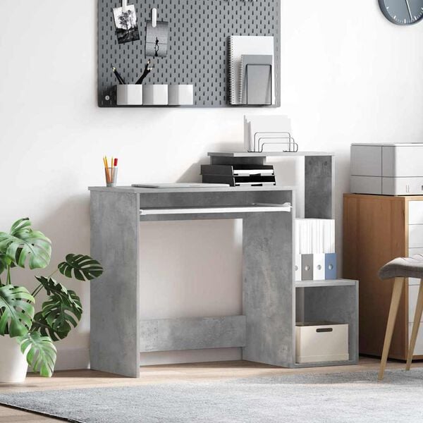 vidaXL Desk Concrete Grey 106 x 41 x 88.5 cm Engineered Wood