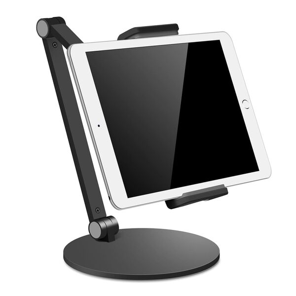 ErgoLine Adjustable Tablet Stand with Round Foot Aluminium
