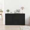 vidaXL Sideboard with Drawer Black 120 x 36 x 69 cm Engineered Wood