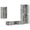 vidaXL TV Cabinet Set with Drawer FLORIN Concrete Grey Engineered Wood