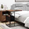 vidaXL Side Table Black 55x36x59.5 cm Engineered Wood