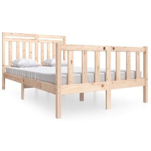 vidaXL Bed Frame without Mattress Small Double Solid Wood