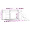vidaXL Bunk Bed without Mattress with Slide White and Black 90x190 cm Single