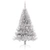 vidaXL Artificial Pre-lit Christmas Tree Silver 180 cm PET