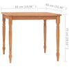 vidaXL Batavia Table 85x85x75 cm Solid Teak Wood