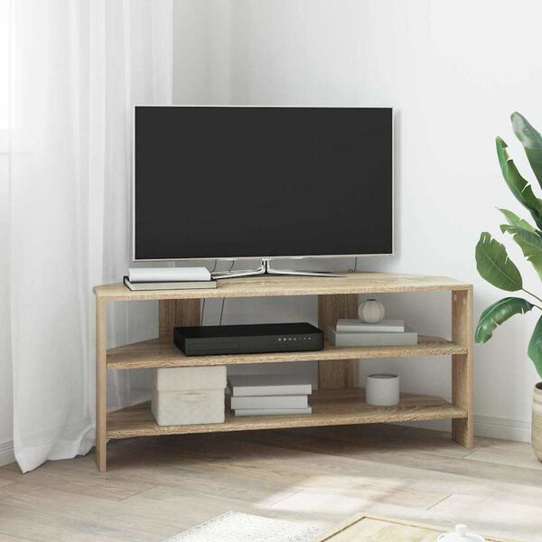 vidaXL Corner TV Cabinet Sonoma Oak 102x40.5x45cm Engineered Wood
