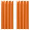 vidaXL Blackout Curtains with Rings 2 pcs Bright Orange 225 x 140 cm