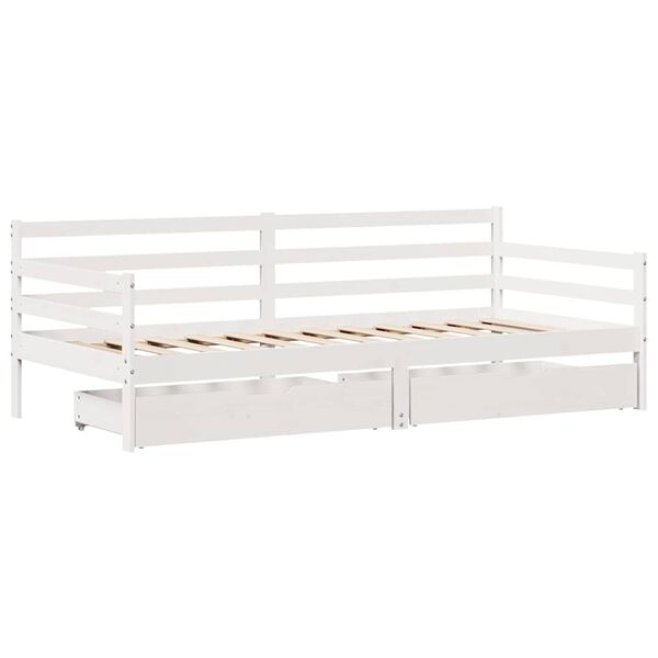 vidaXL Daybed with Drawers without Mattress 80x200 cm Solid Wood