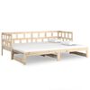vidaXL Pull-out Day Bed without Mattress Solid Wood Pine 2x(90x190) cm