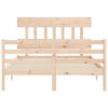 vidaXL Bed Frame without Mattress Small Double Solid Wood